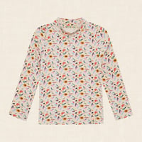 PETiT STELLA_Funny Flower Pima Blend Turtleneck Top / 18-24months