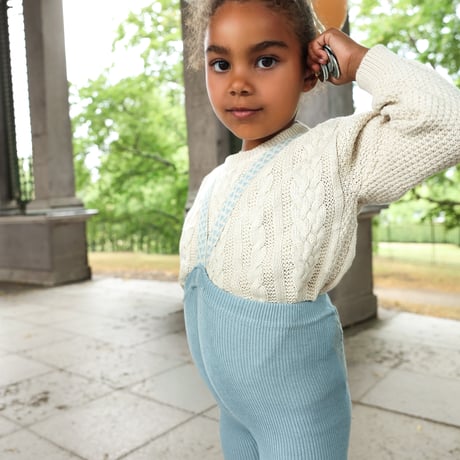 SILLY Silas Footless Collection_Misty Blue Patterned