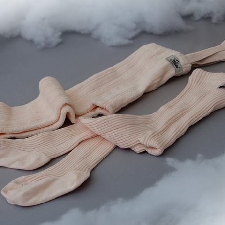 SILLY Silas Granny Teddy Warmy Footless Collection_Silky Peach