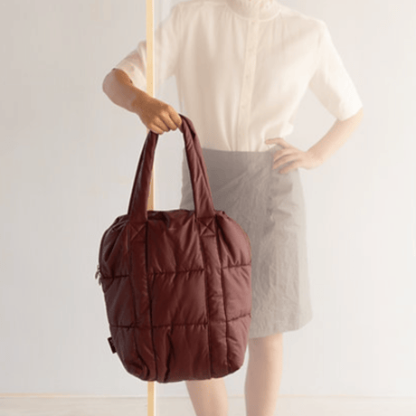 Tinne+Mia_Clode puffy shoulder bag (new maroon,forever blue)
