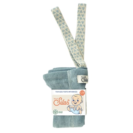 SILLY Silas Footless Collection_Misty Blue Patterned