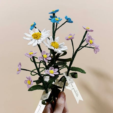 La Fleur Perlélite_Beads Flower (Forget me not,Lilac Forget me not,Daisy)