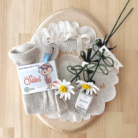 La Fleur Perlélite_Bow Hair Comb (Vanilla,Silver,Lilac Frizz,Mint,Ice Blue)