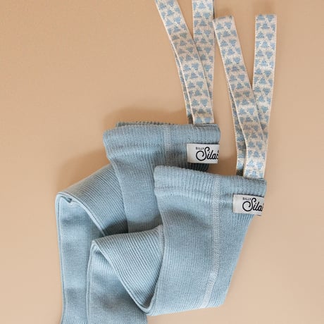 SILLY Silas Footless Collection_Misty Blue Patterned