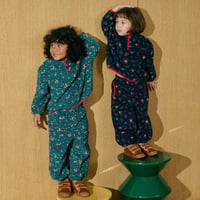 PETiT STELLA_Fleece Set (Orange Blossom,Green Floral) / 3-4,4-5years