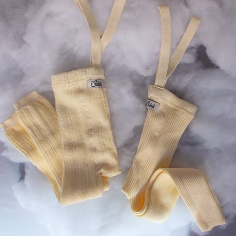 SILLY Silas Granny Teddy Warmy Footless Collection_Lemon Icing