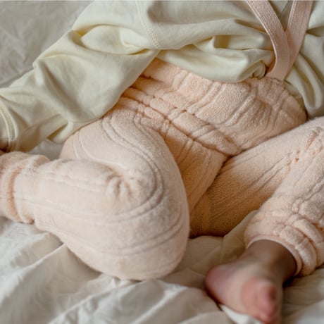 SILLY Silas Granny Teddy Warmy Footless Collection_Silky Peach