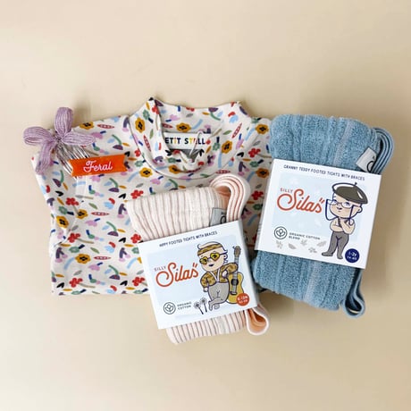 PETiT STELLA_Funny Flower Pima Blend Turtleneck Top / 18-24months