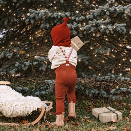SILLY Silas Footless Collection_Cinnamon Christmas Patterned