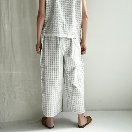 100s Gingham Lining Pant