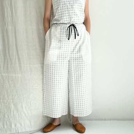 100s Gingham Lining Pant