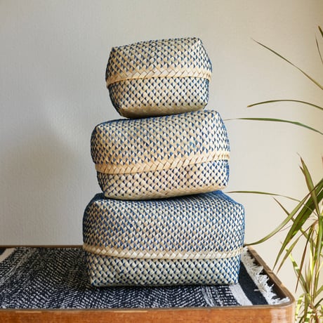 8mm Kottan Basket 3sizes (Natural Blue)