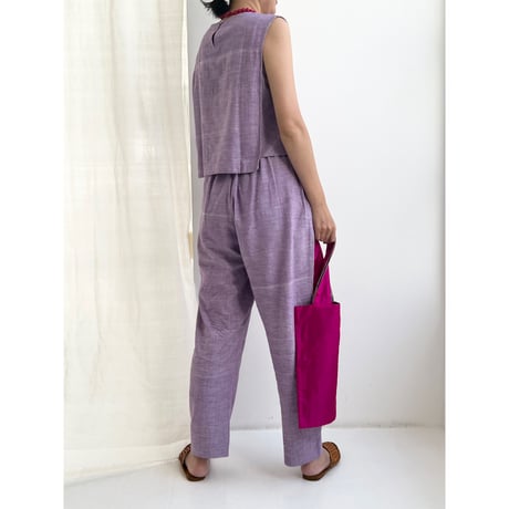 Woven Sleeveless Top (Purple)
