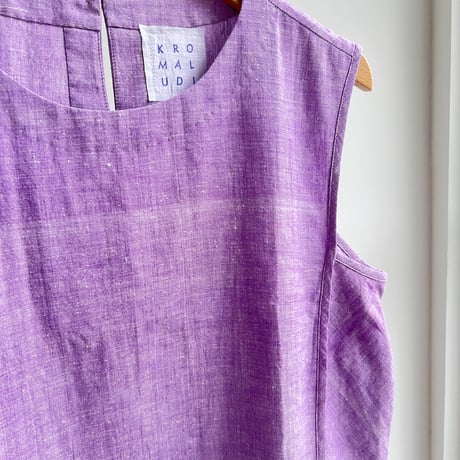 Woven Sleeveless Top (Purple)