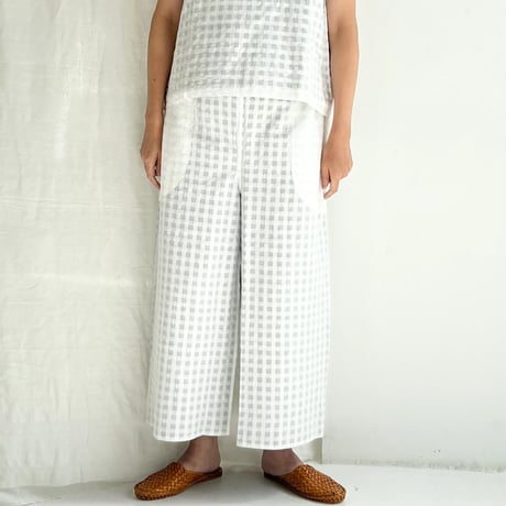 100s Gingham Lining Pant