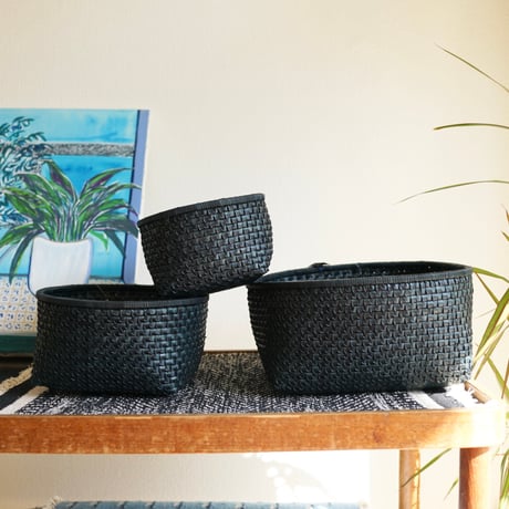 8mm Kottan Open Basket 3sizes (Full Black)