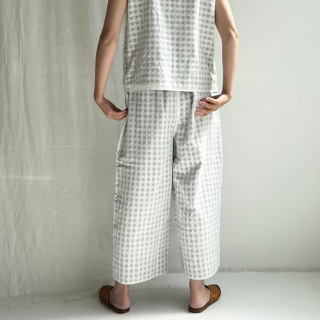 100s Gingham Lining Pant