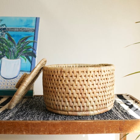 Sabai Lidded Basket (Natural)