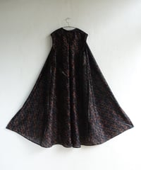 Shirts dress Chanderi silk x Cotton 茜唐草