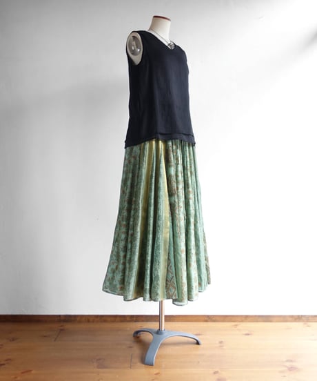 Silk Cotton Ghagra long 若草