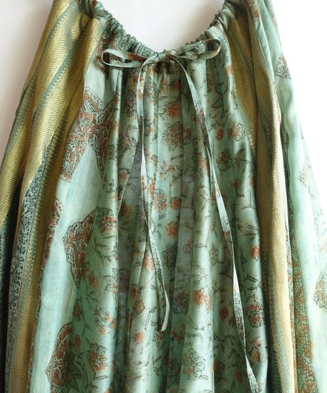Silk Cotton Ghagra long 若草