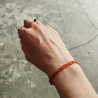 マットオレンジビーズ3連ブレスレット