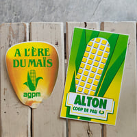 フランス　とうもろこしのヴィンテージステッカーセット
