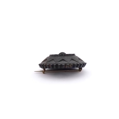 Victorian Bog oak Thistle Brooch（BR2574）