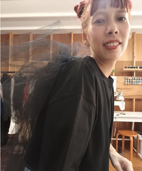 BUCKチュールリボンTシャツ