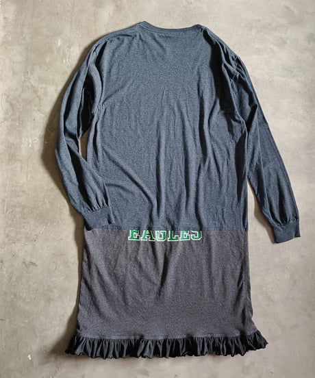 カットソーフリルワンピース（ダークグレー系）