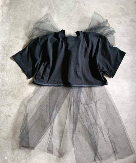 BUCKチュールリボンTシャツ
