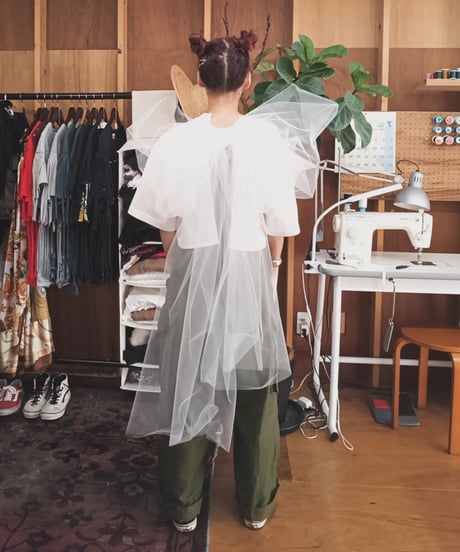 BUCKチュールリボンTシャツ
