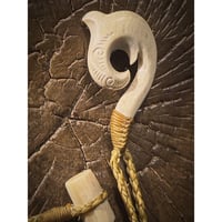 ボーンカービング鯨骨HOOKネックレス WB-480