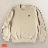ムキ柴刺繍スウェット（サンドベージュ）