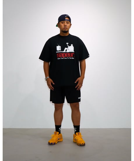 【A0026-268】■WATCHING THE GAME TEE■S/S TEE■ブラック