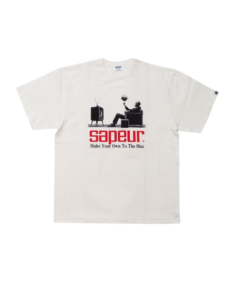 【A0026-267】■WATCHING THE GAME TEE■S/S TEE■ホワイト