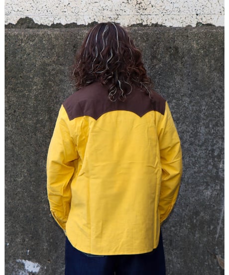 【A0026-063】■YOUNGTIMER WESTERN SHIRT■ヨークブラウン