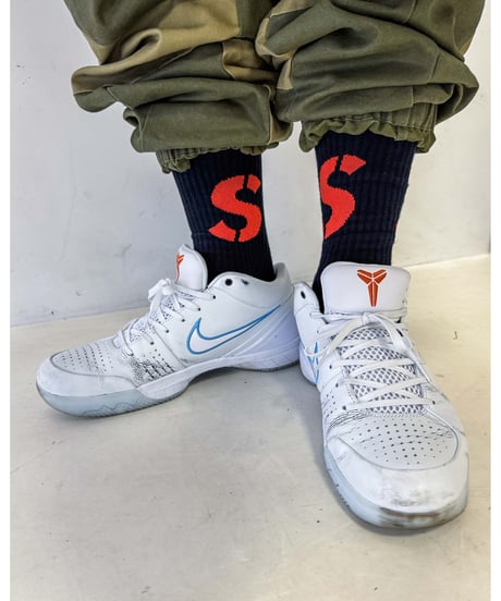 【A0026-192】■CREW  SOCKS ORANGE■S LOGO■ブラック
