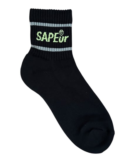 【A0026-180】■ANKLE SOCKS■ブラック/ライム