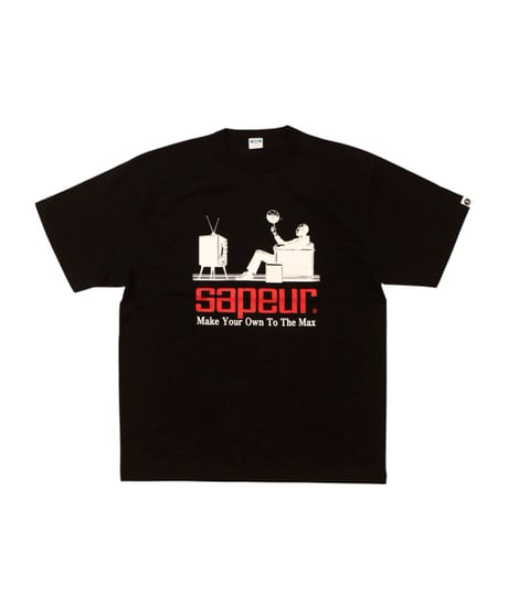 【A0026-268】■WATCHING THE GAME TEE■S/S TEE■ブラック