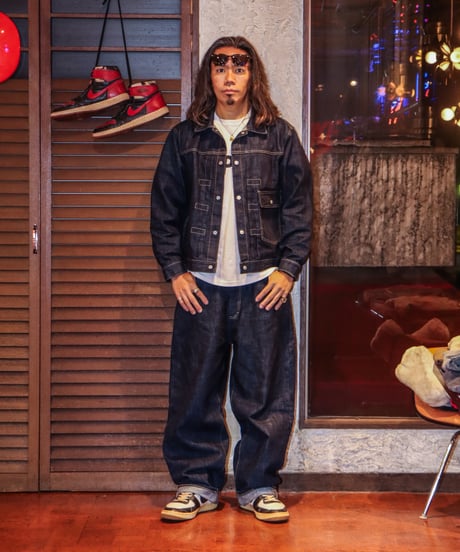 【A0026-260】■WOLF RIDERS DENIM PANTS■インディゴ