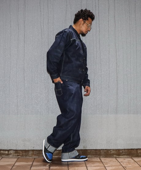 【A0026-259】■WOLF RIDERS DENIM JACKET■インディゴ