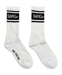 【A0026-183】■DOUBLE LINE CREW SOCKS■ホワイト