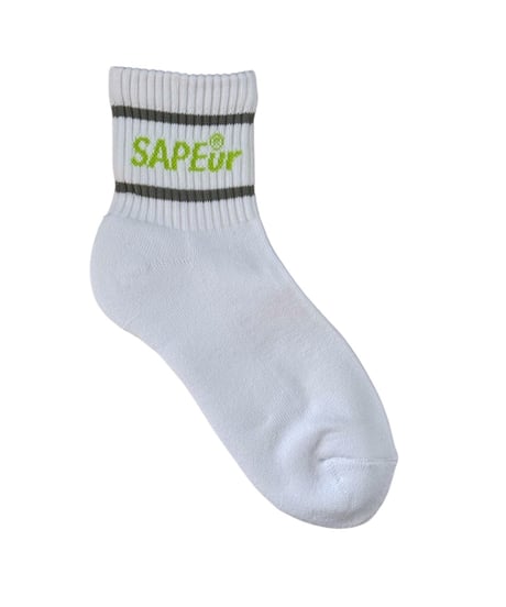 【A0026-179】■ANKLE SOCKS■ホワイト/ライム