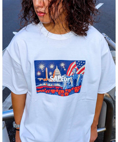 【A0026-230】■INDEPENDENCE DAY GRAPHIC TEE■S/S TEE■ホワイト