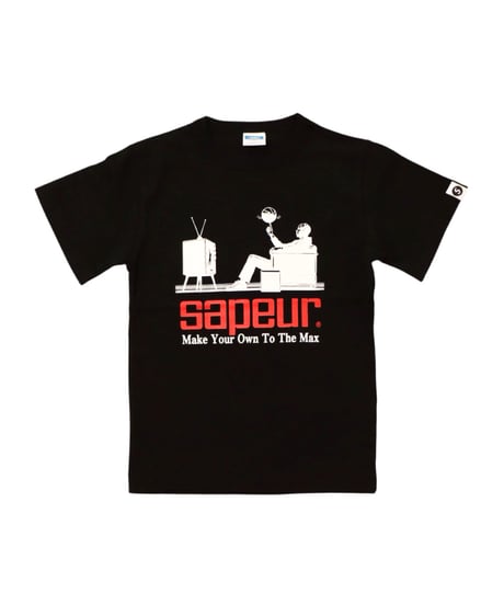【A0026-272】■KID'S■WATCHING THE GAME TEE■S/S TEE■ブラック