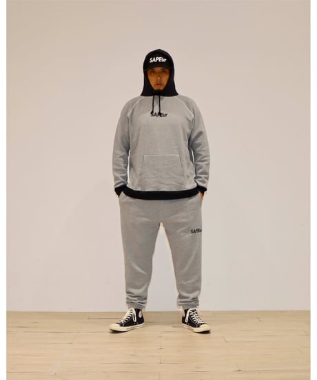 【A0026-337】■PULLOVER SWEAT HOODIE■霜降りグレー