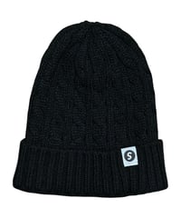 【A0026-324】CABLE KNIT CAP■ブラック