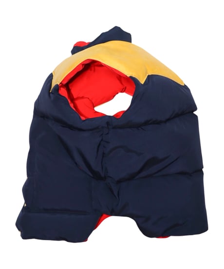 【A0026-328】■LEATHER YOKE DOWN VEST■ネイビー