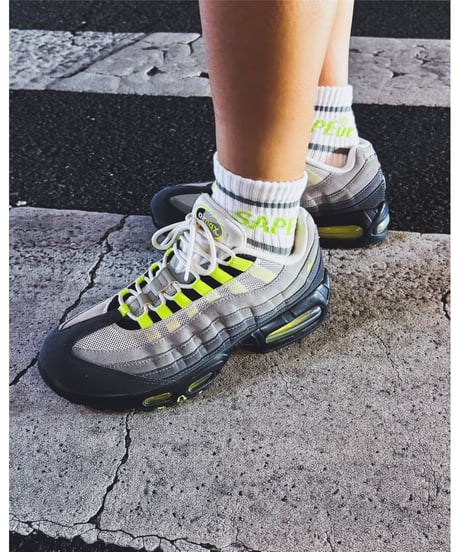 【A0026-179】■ANKLE SOCKS■ホワイト/ライム